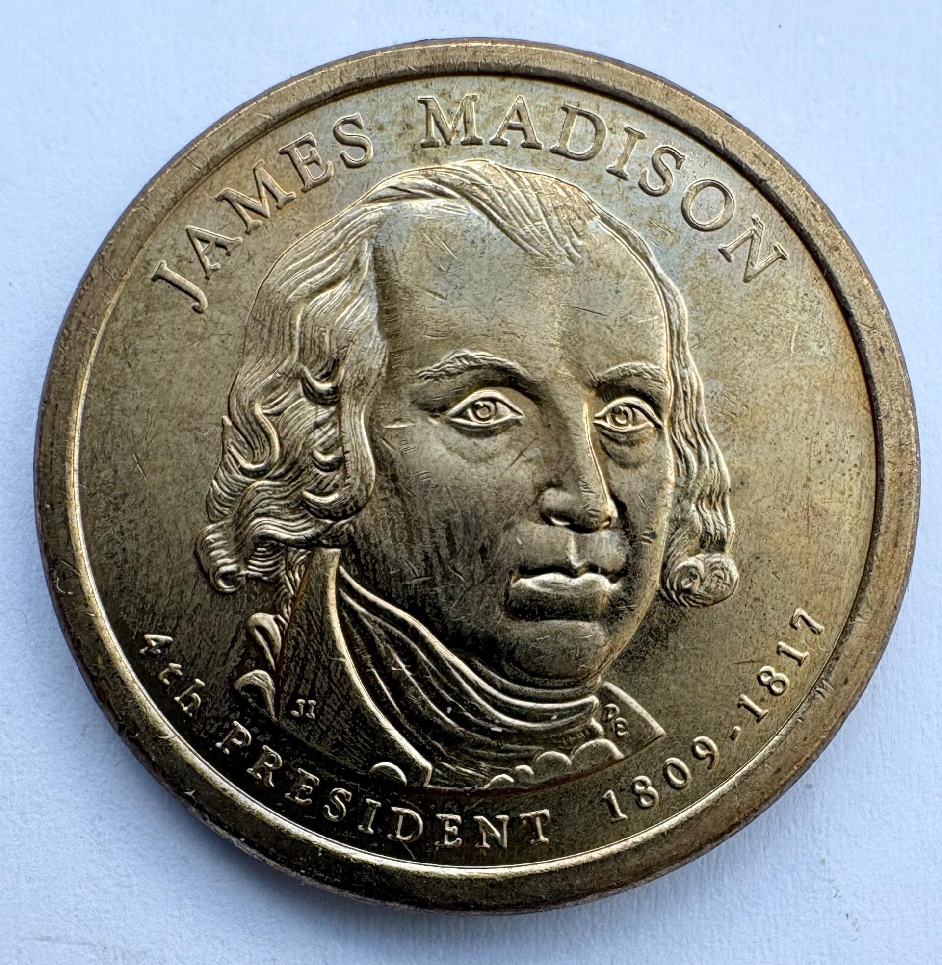 JAV doleris 2007 James Madison, KM#404