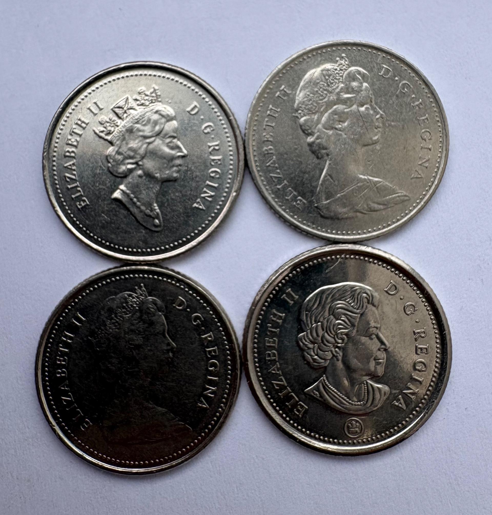 Kanada 10 c 1976, 1981, 1995, 2016