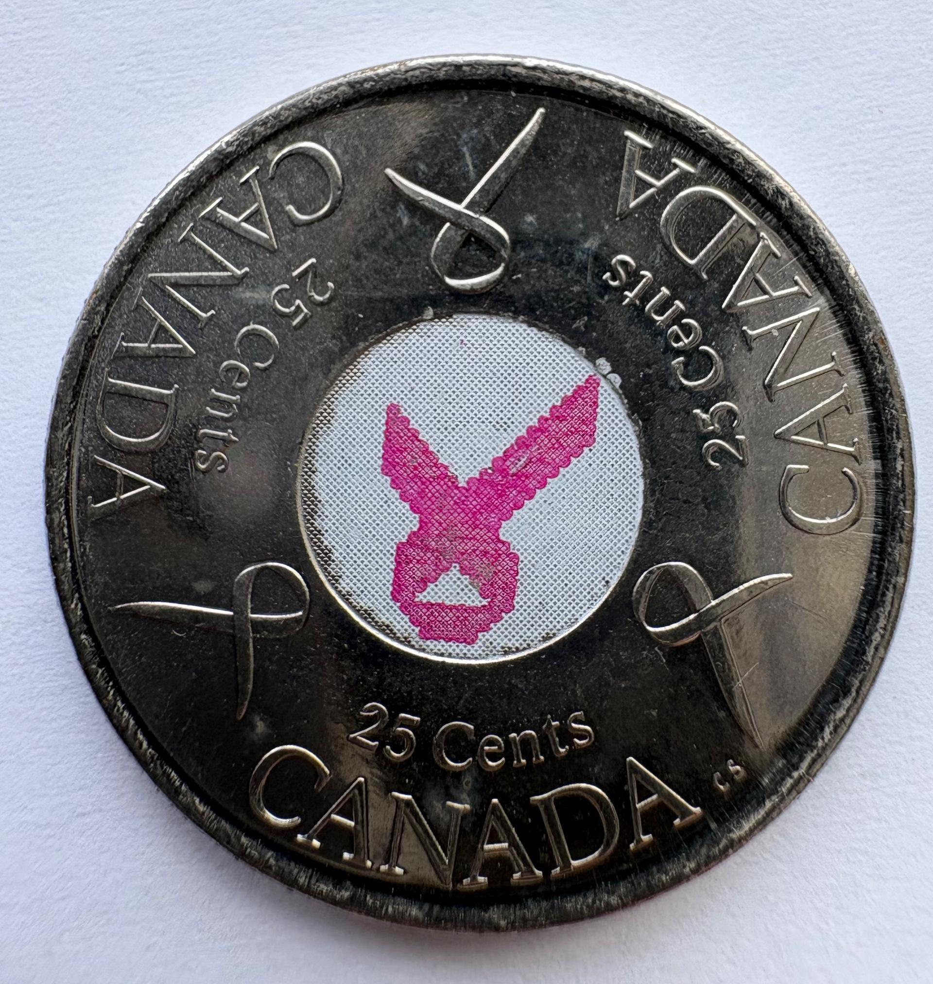 Kanada 25 c 2006 Rožinė juosta 