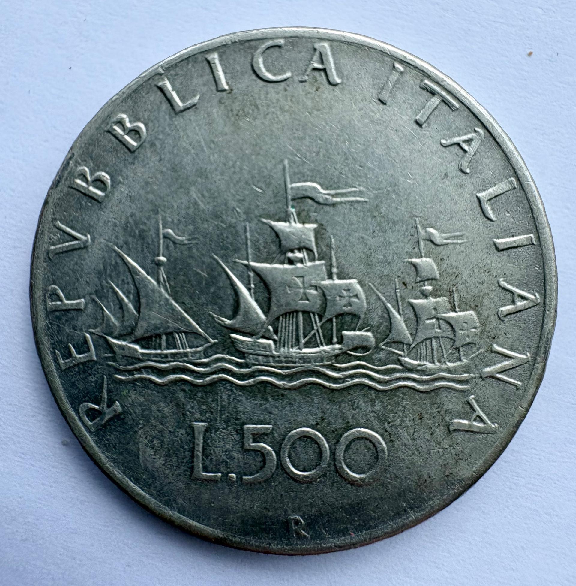 Italija 500 lirų 1961