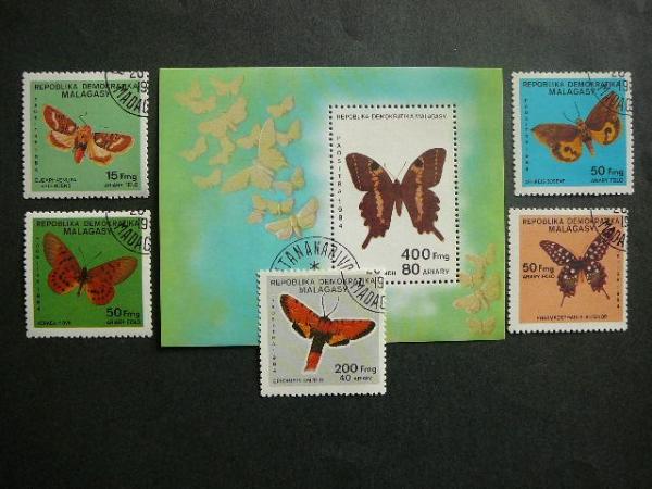 Madagaskaras 1984 Drugeliai antsp.