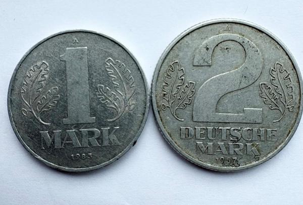 Vokietija 1 M 1983 ir 2 M 1957