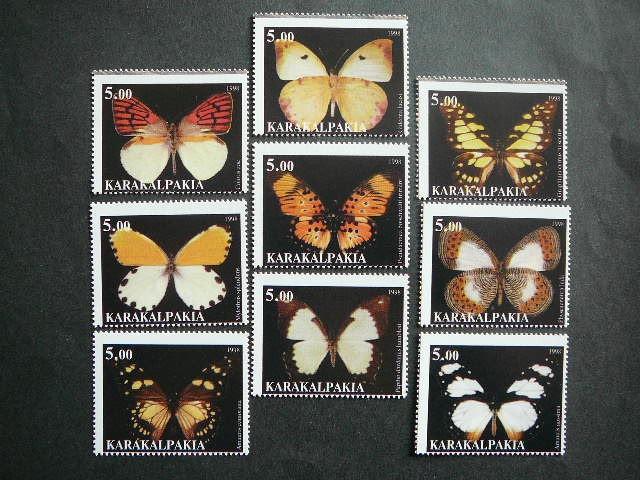 (R) Karakalpakija Drugeliai 1998 svarus MNH #3