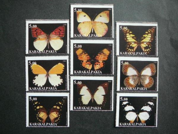 (R) Karakalpakija Drugeliai 1998 svarus MNH #3