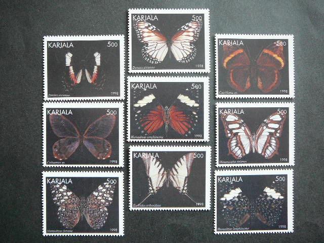 (R) Karelija 1998 Drugeliai svarus MNH #9