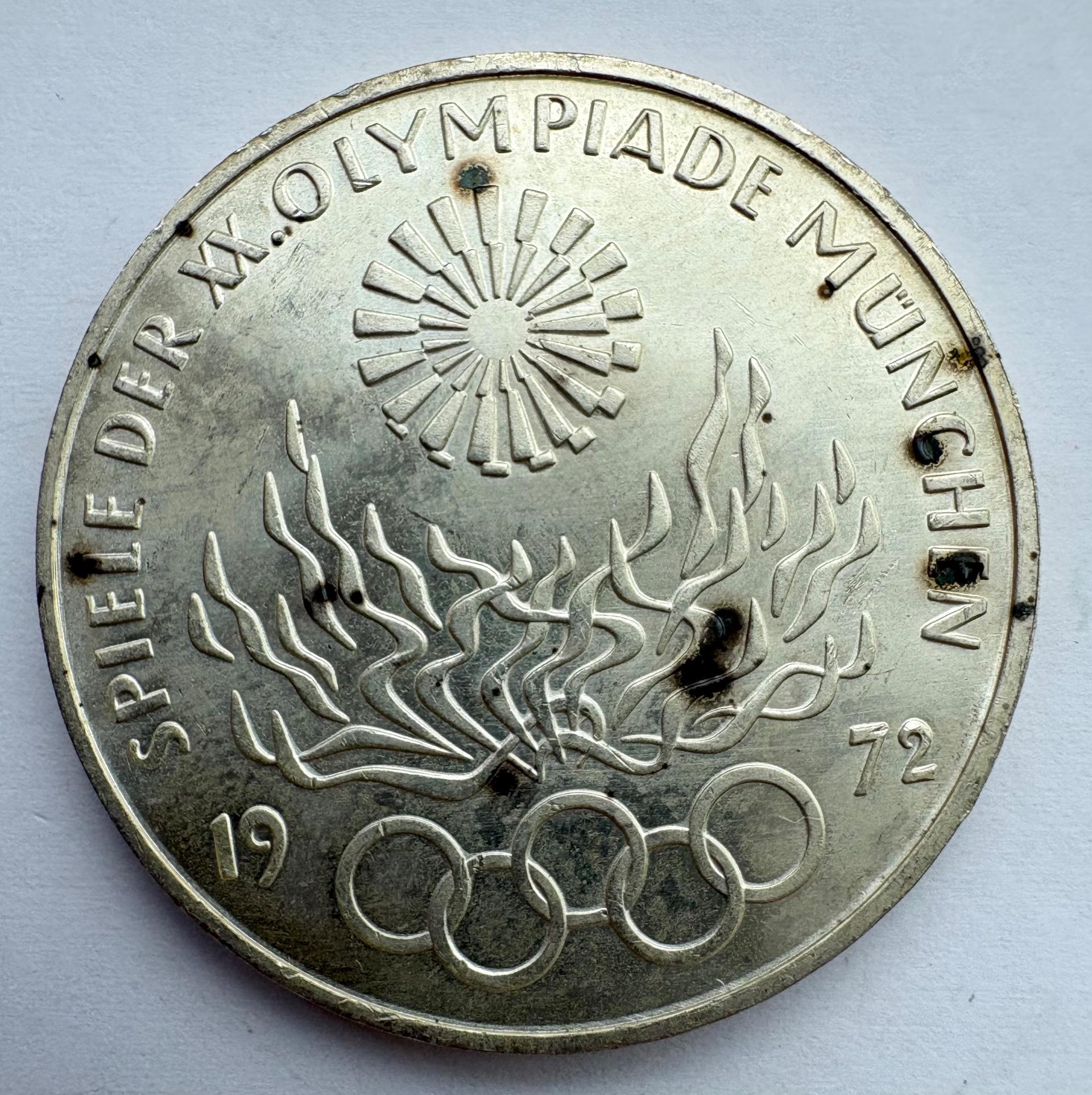 Vokietija 10 M 1972 sidabras 