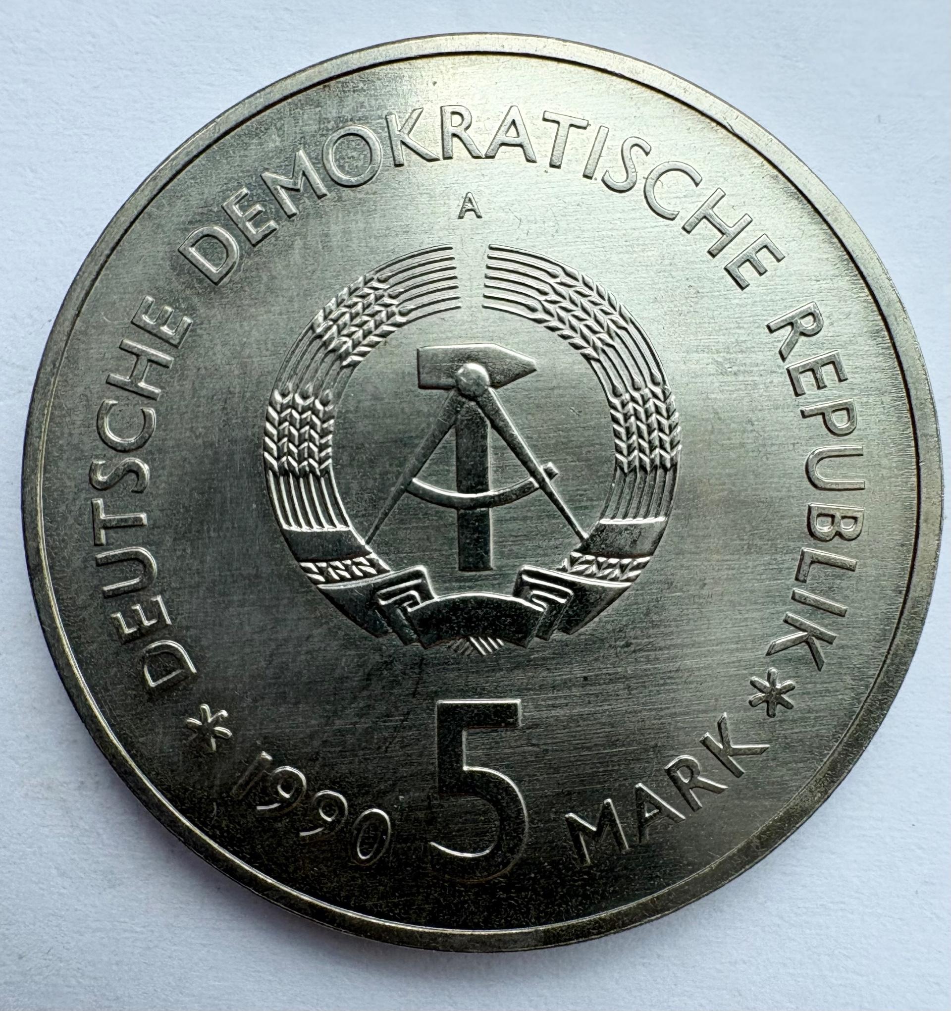 Vokietija 5 M 1990
