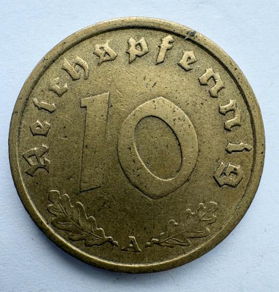 Vokietija 10 reichpfennig 1937 A