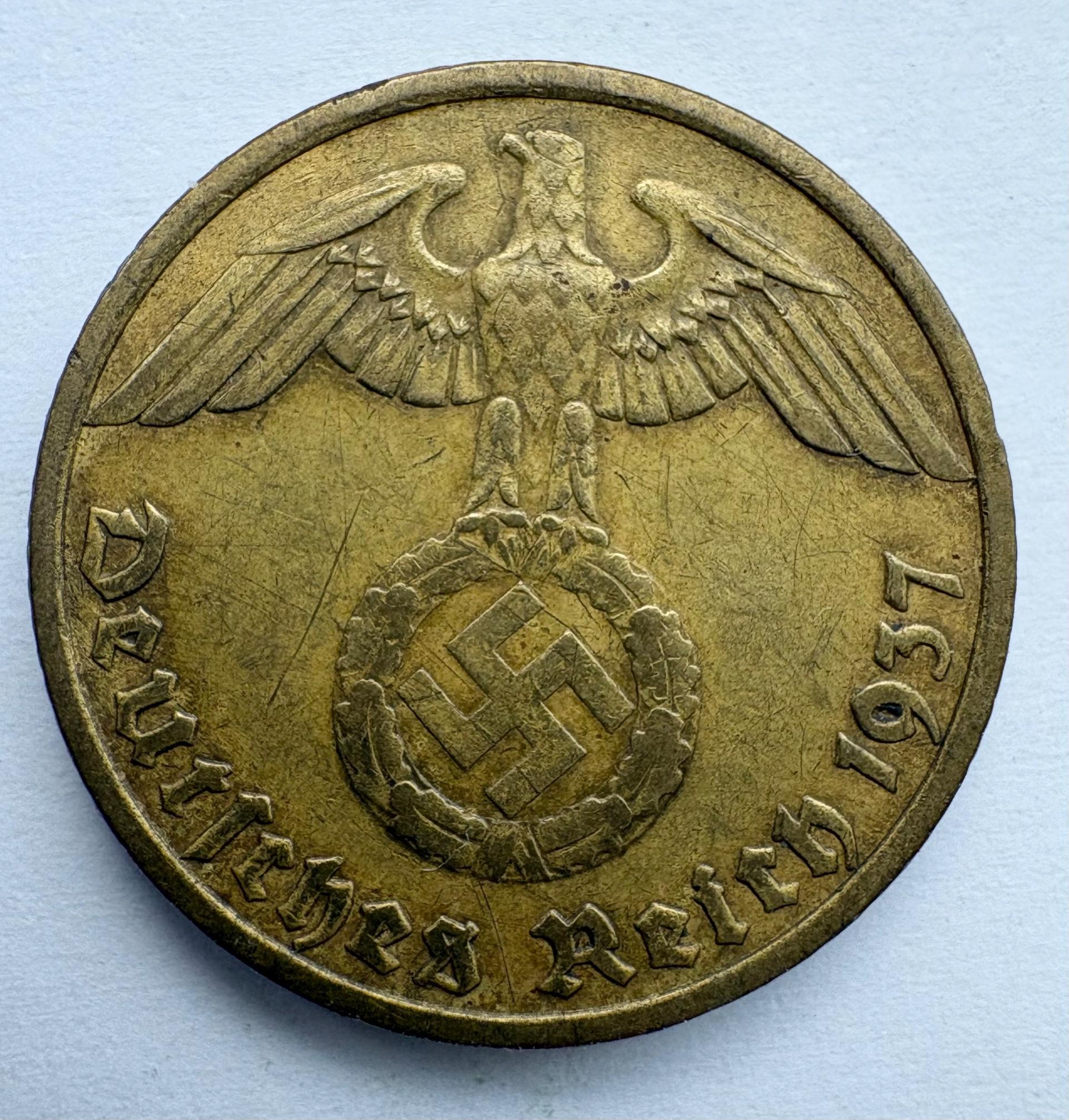 Vokietija 10 reichpfennig 1937 G
