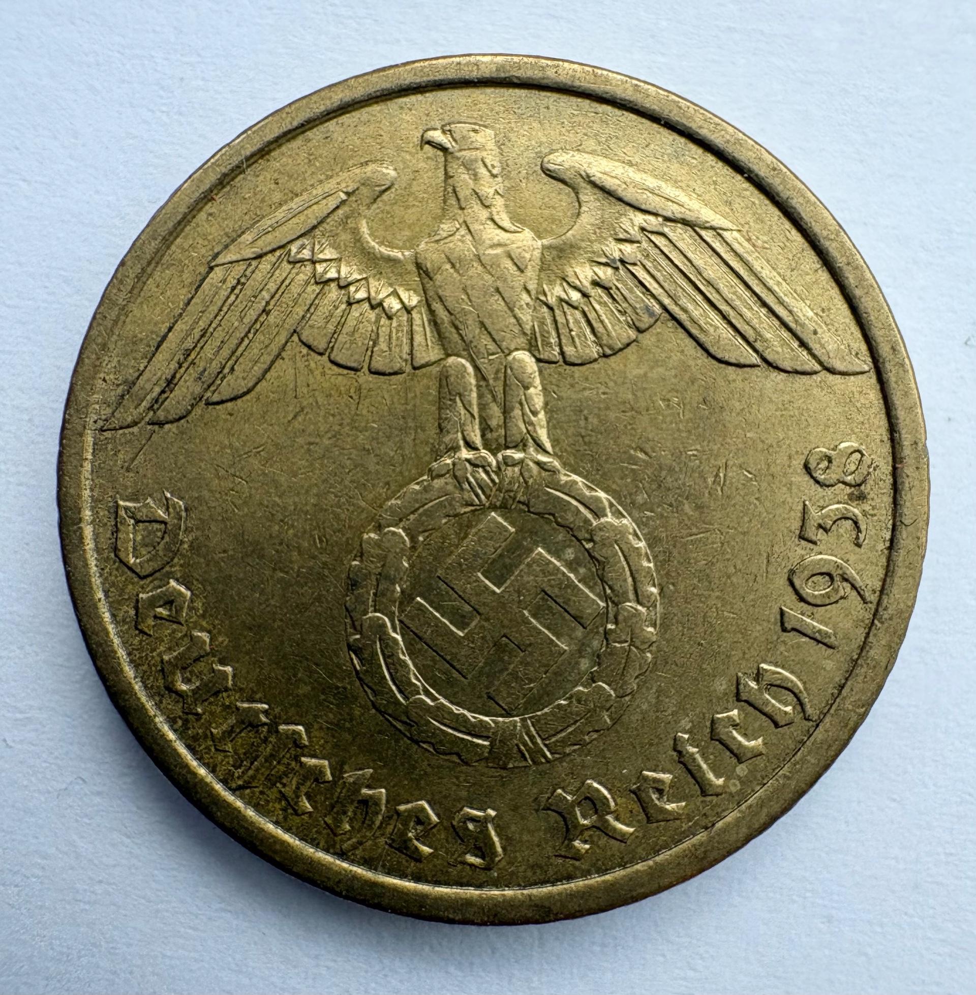 Vokietija 10 reichpfennig 1938 A