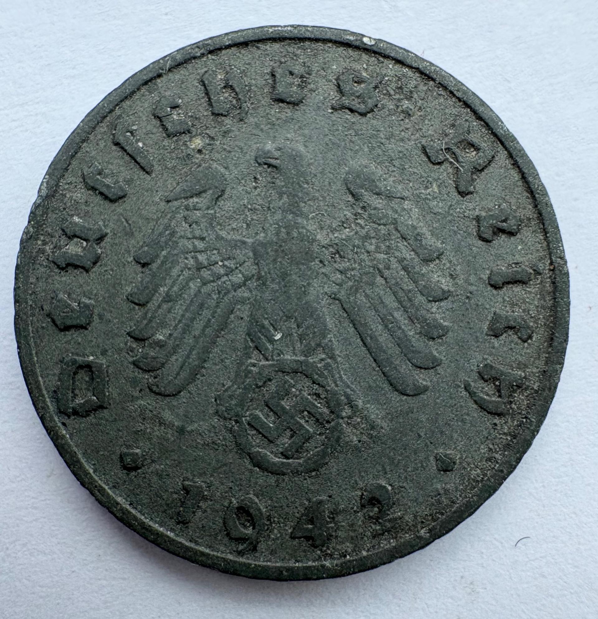 Vokietija 5 reichspfennig 1942 G