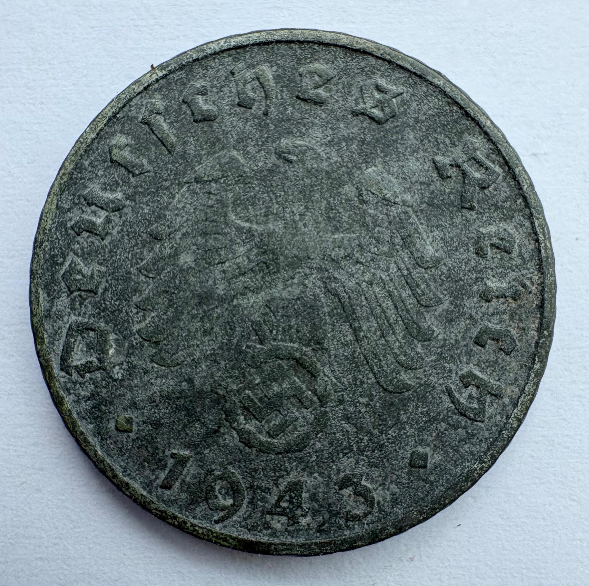 Vokietija 5 reichspfennig 1943 G
