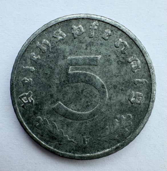 Kupčius aukcionas - Vokietija 5 pf 1943 F 