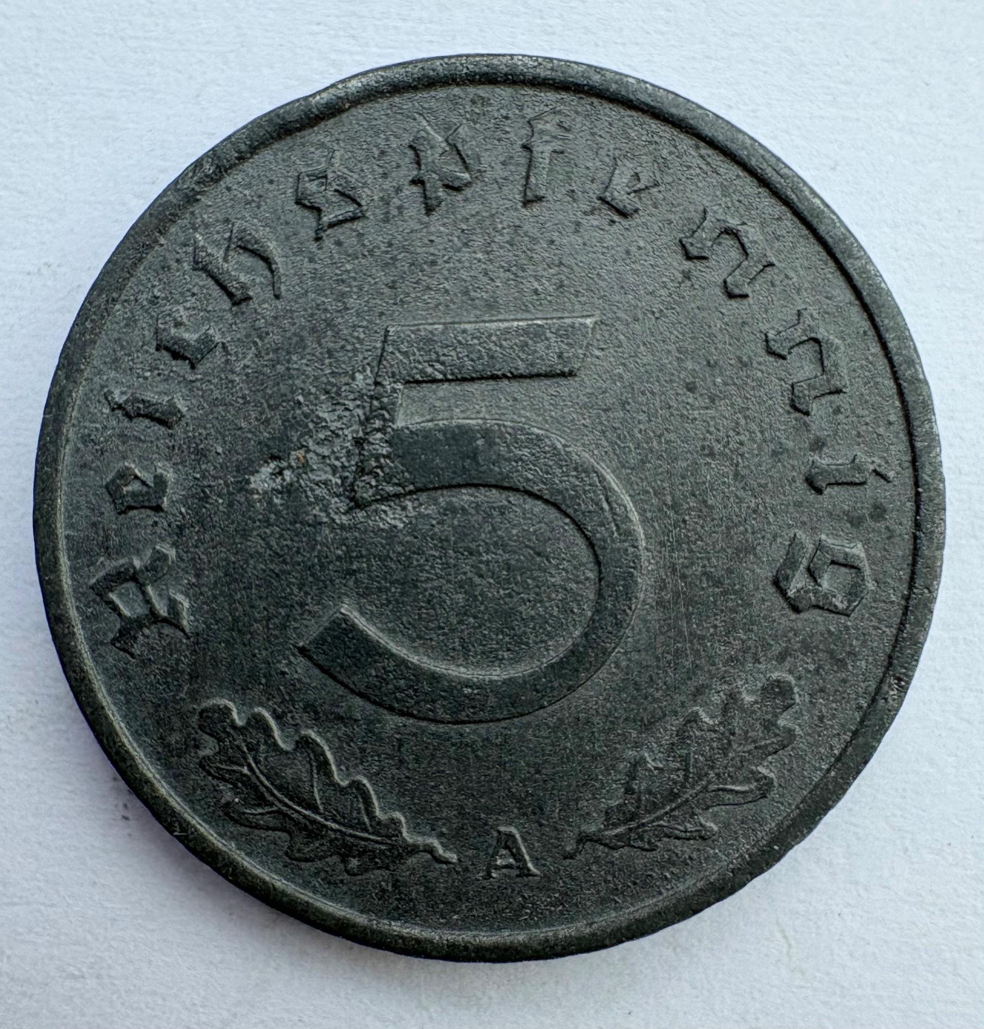 Vokietija 5 pf 1943 A