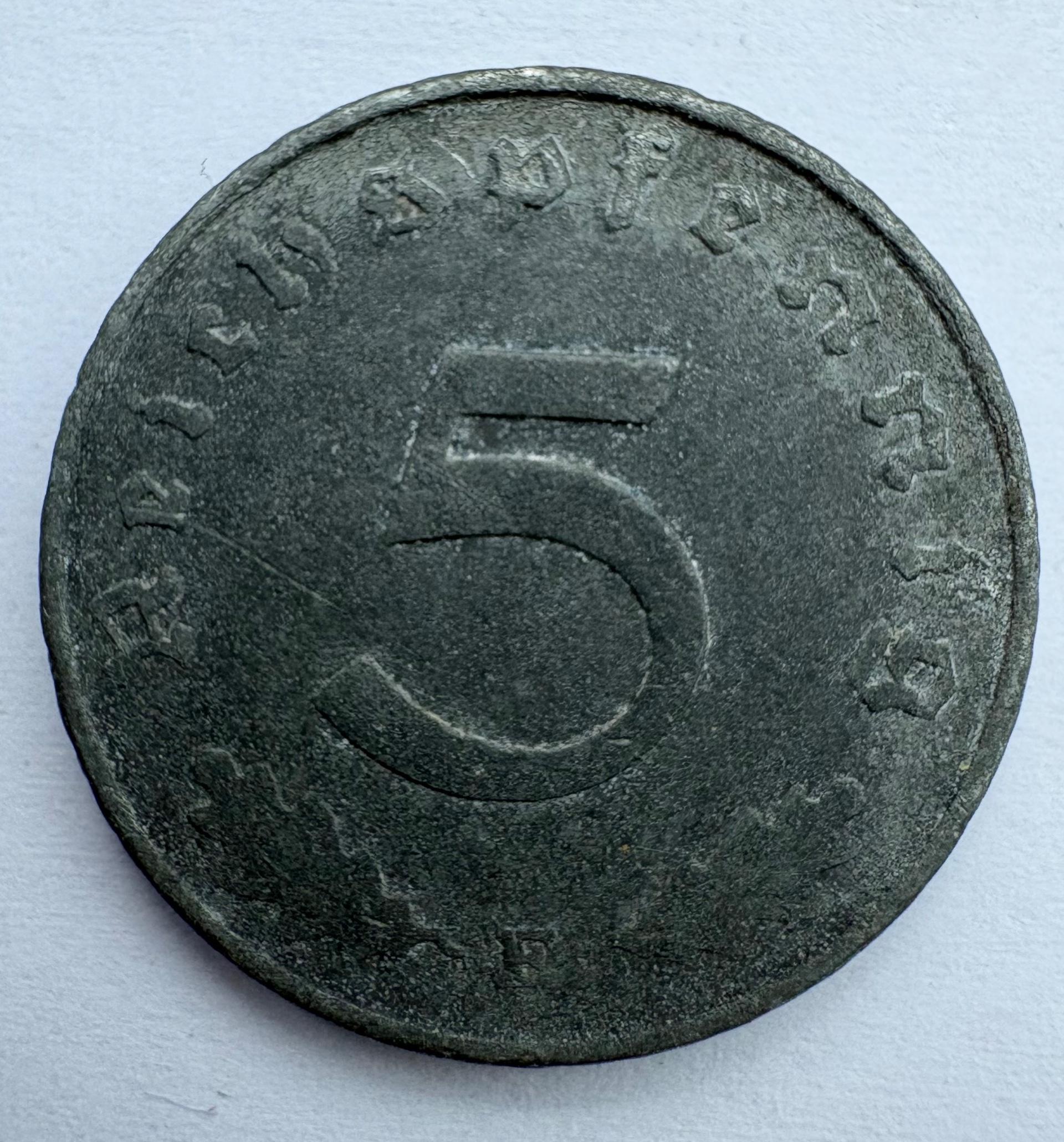 Vokietija 5 pf 1944 F 