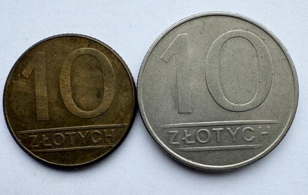 Lenkija 10 zl 1987, 1990