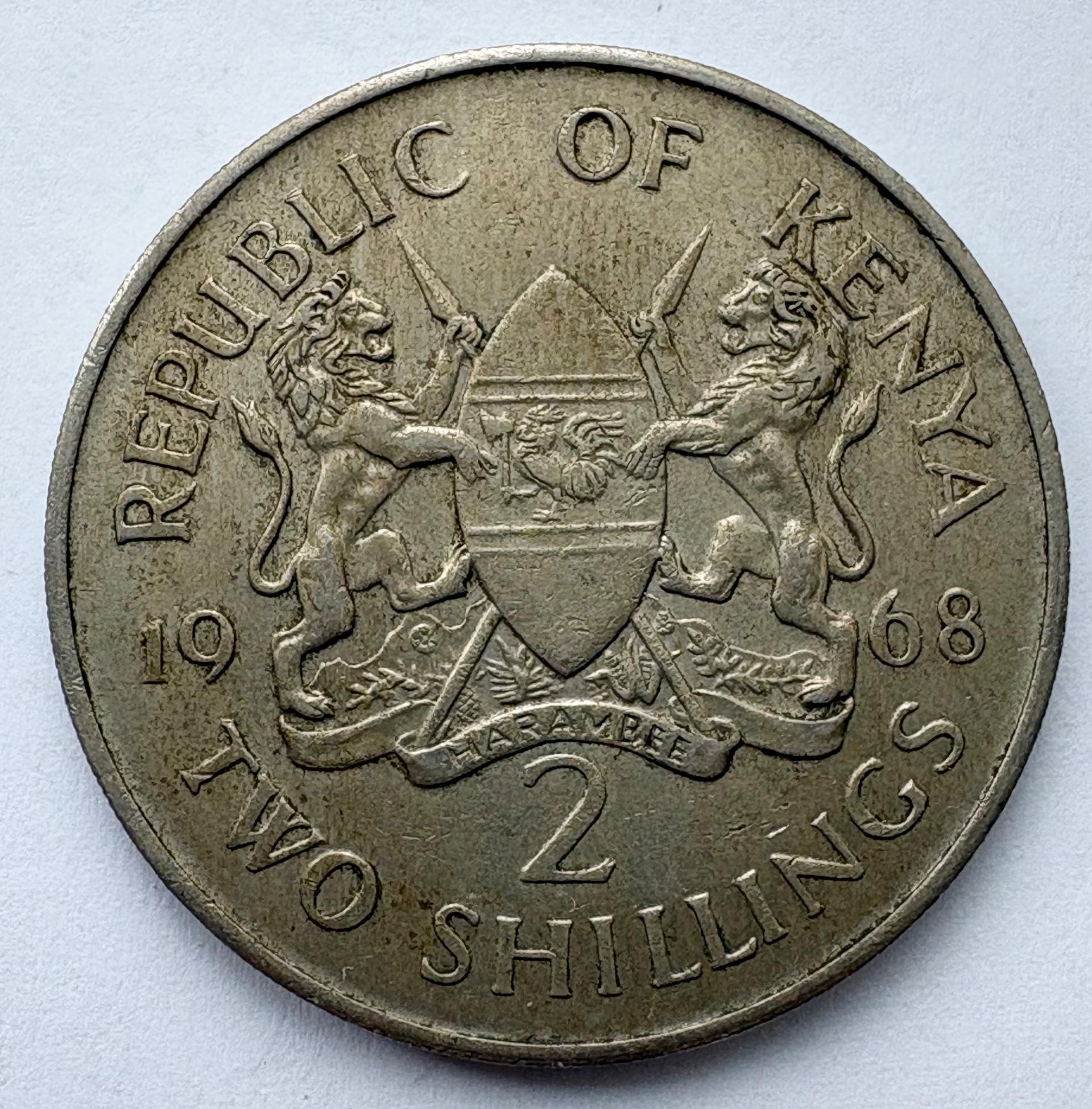 Kenija 2 šilingai 1968