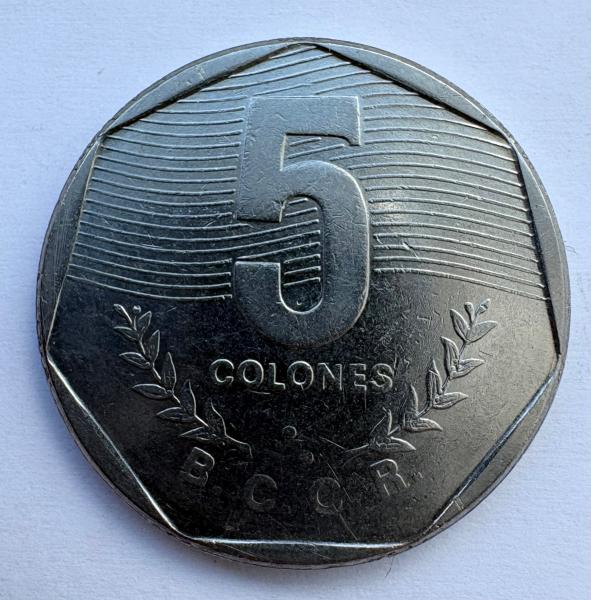 Kosta Rika 5 colones 1985