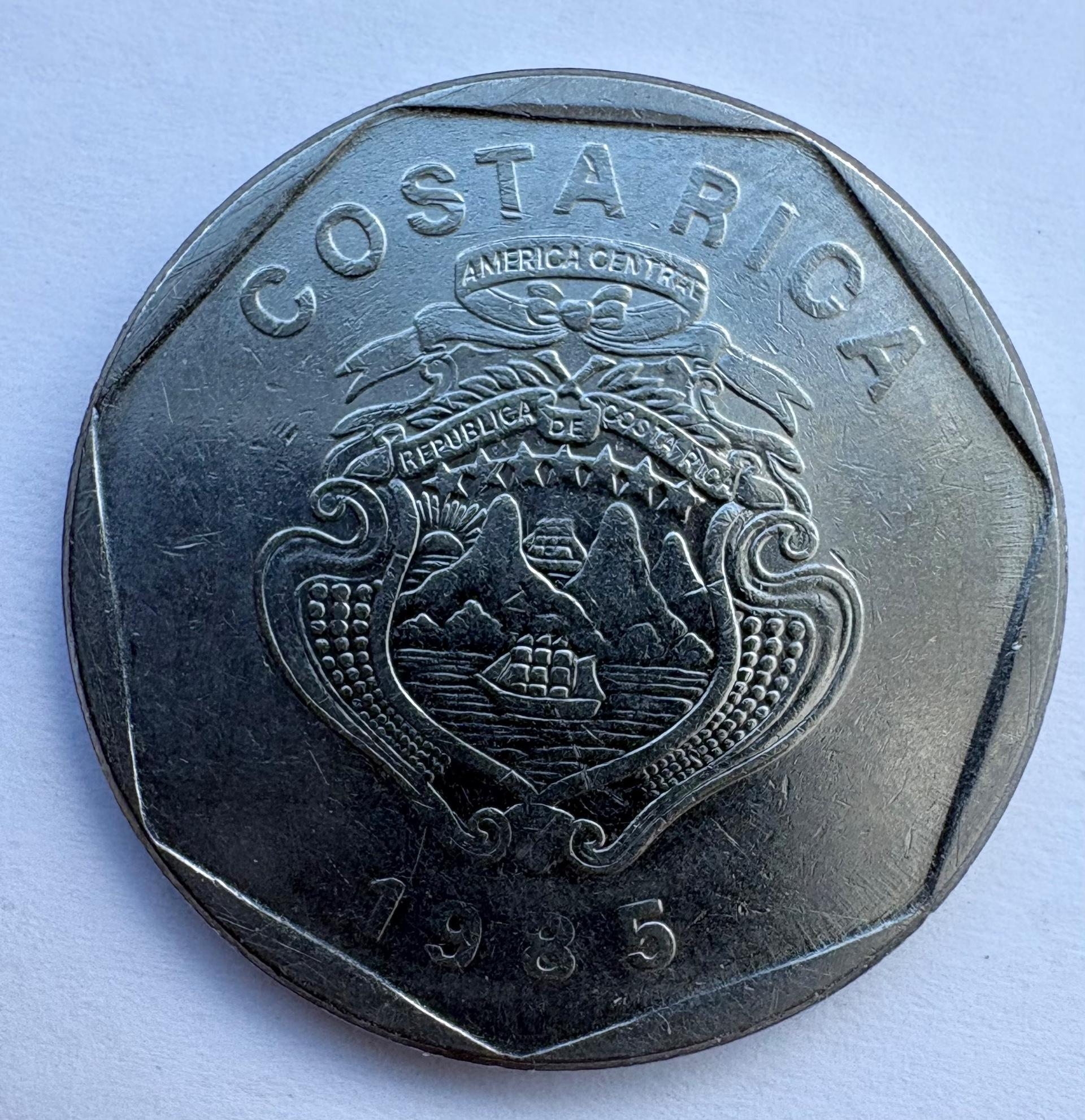 Kosta Rika 5 colones 1985