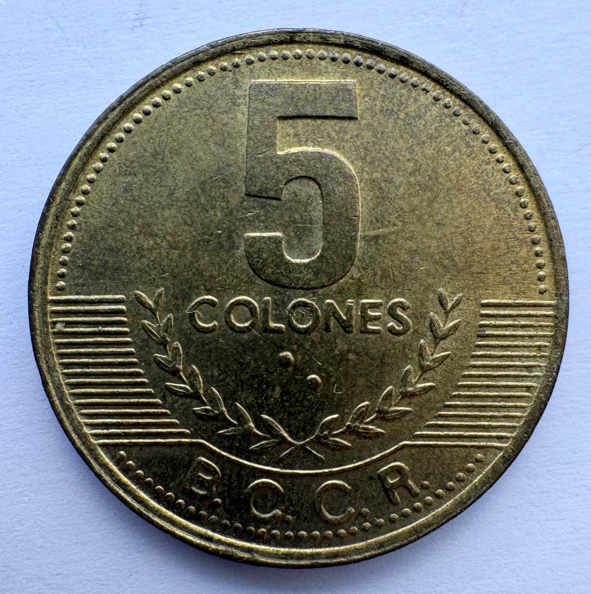 Kosta Rica 5 colones 2001