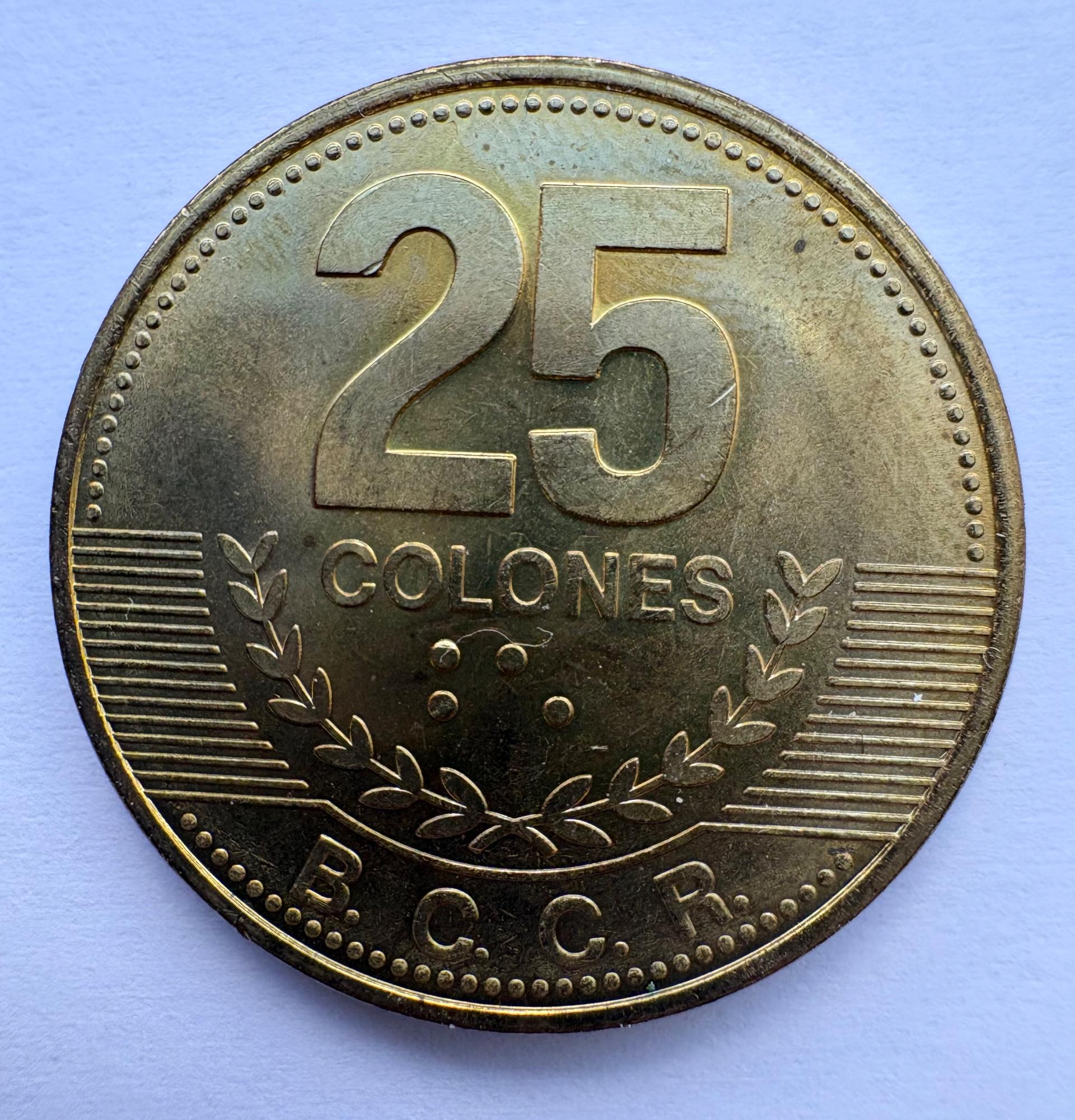 Kosta Rika 25 colones 2007