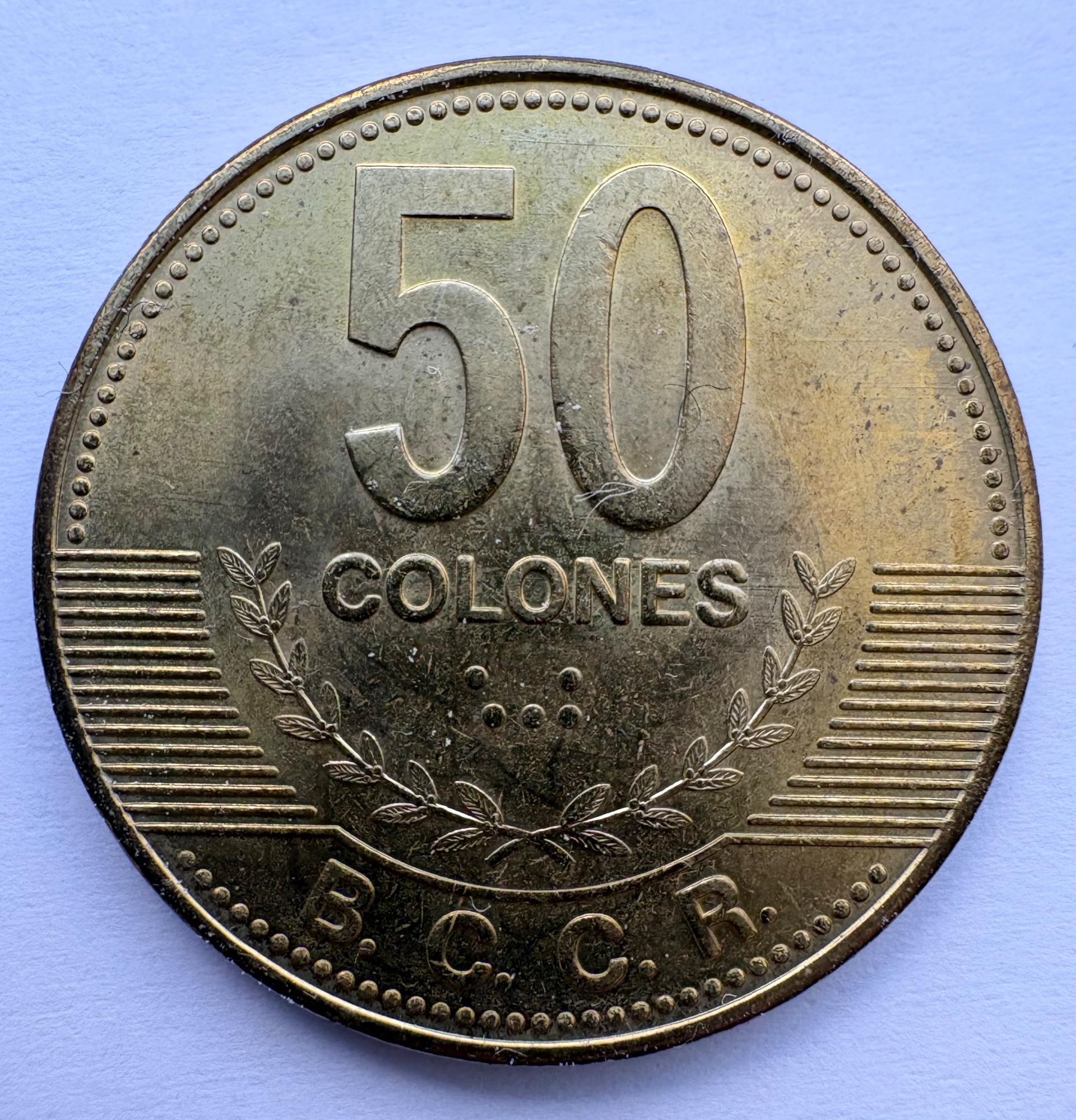 Kosta Rika 50 colones 2007
