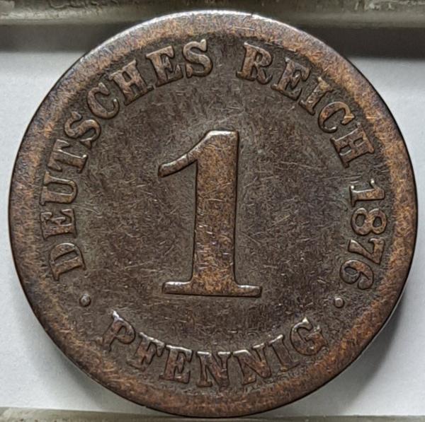 Vokietija 1 pfenigas C 1876 KM#1 (6943)