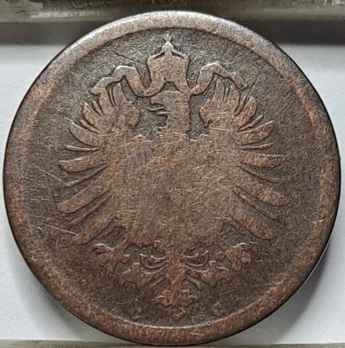 Vokietija 1 pfenigas C 1876 KM#1 (6943)