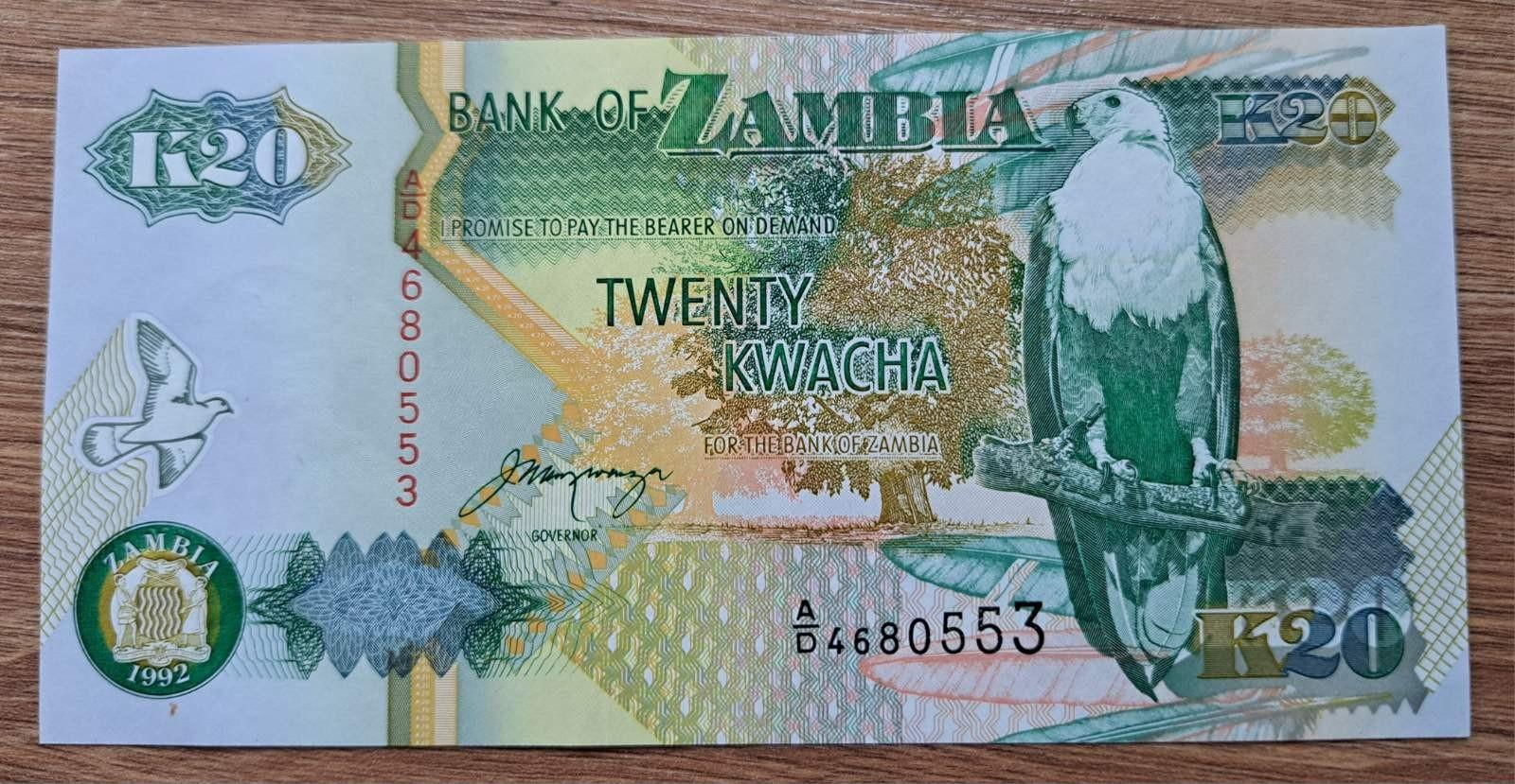 Zambija 20 Kwacha 1992 N#204607 UNC (B13)