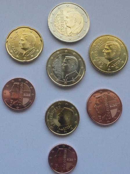  Liuksemburgas 2026 naujas dizainas Euro monetų rinkinys