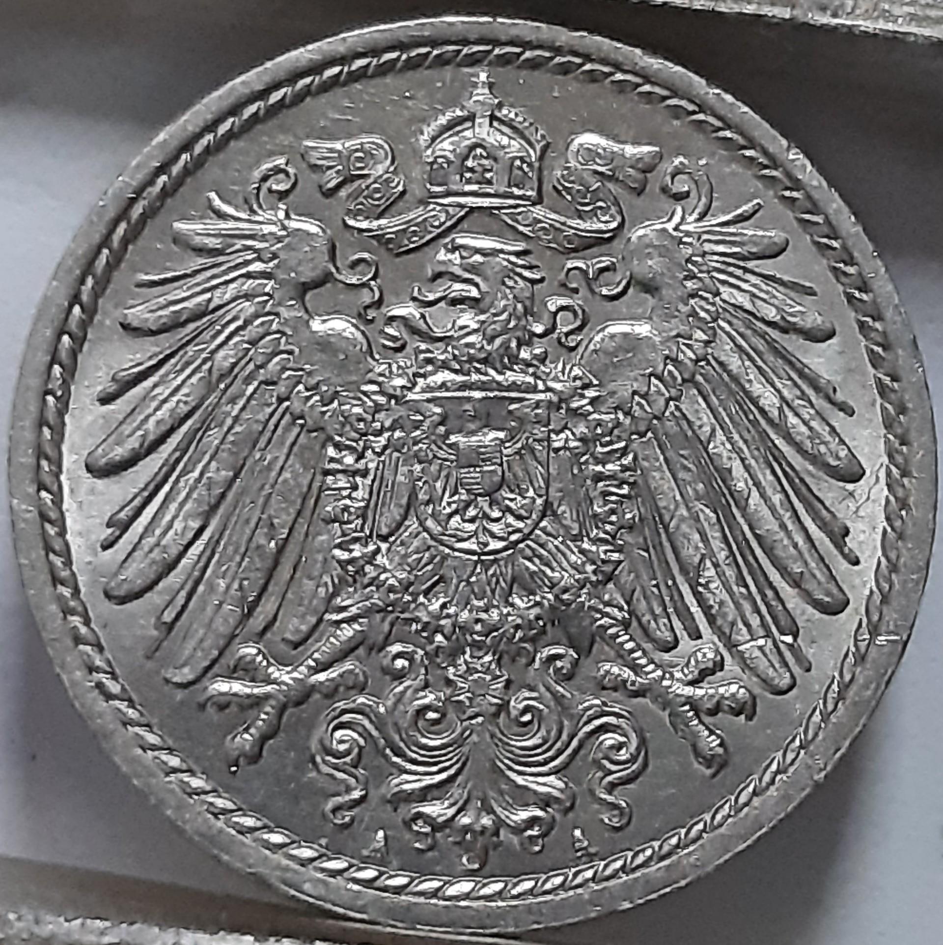 Vokietija 5 pfenigai A 1899 KM#11 (7465)