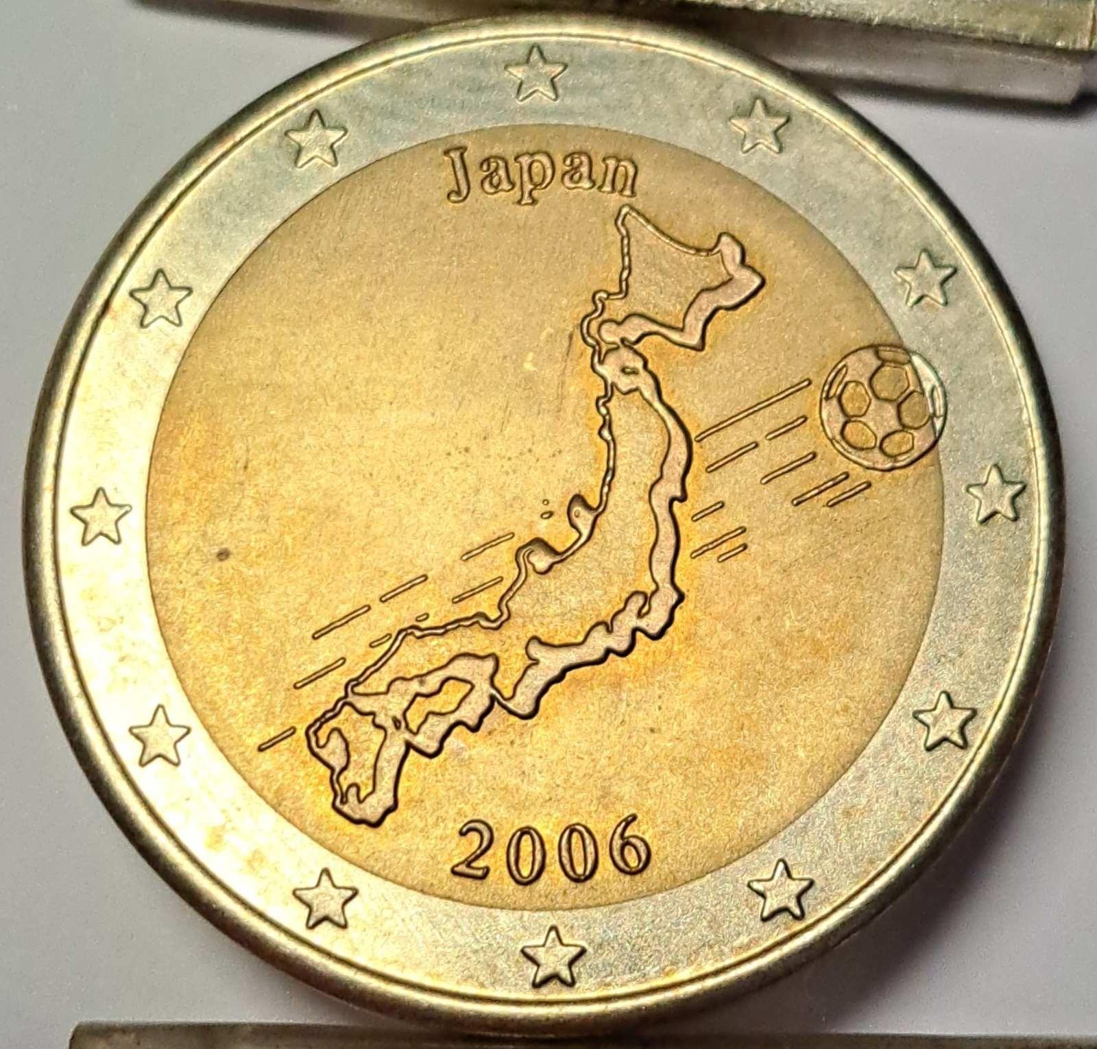 2 Eurai Japonijos 2006 futbolo motyvu (B17)