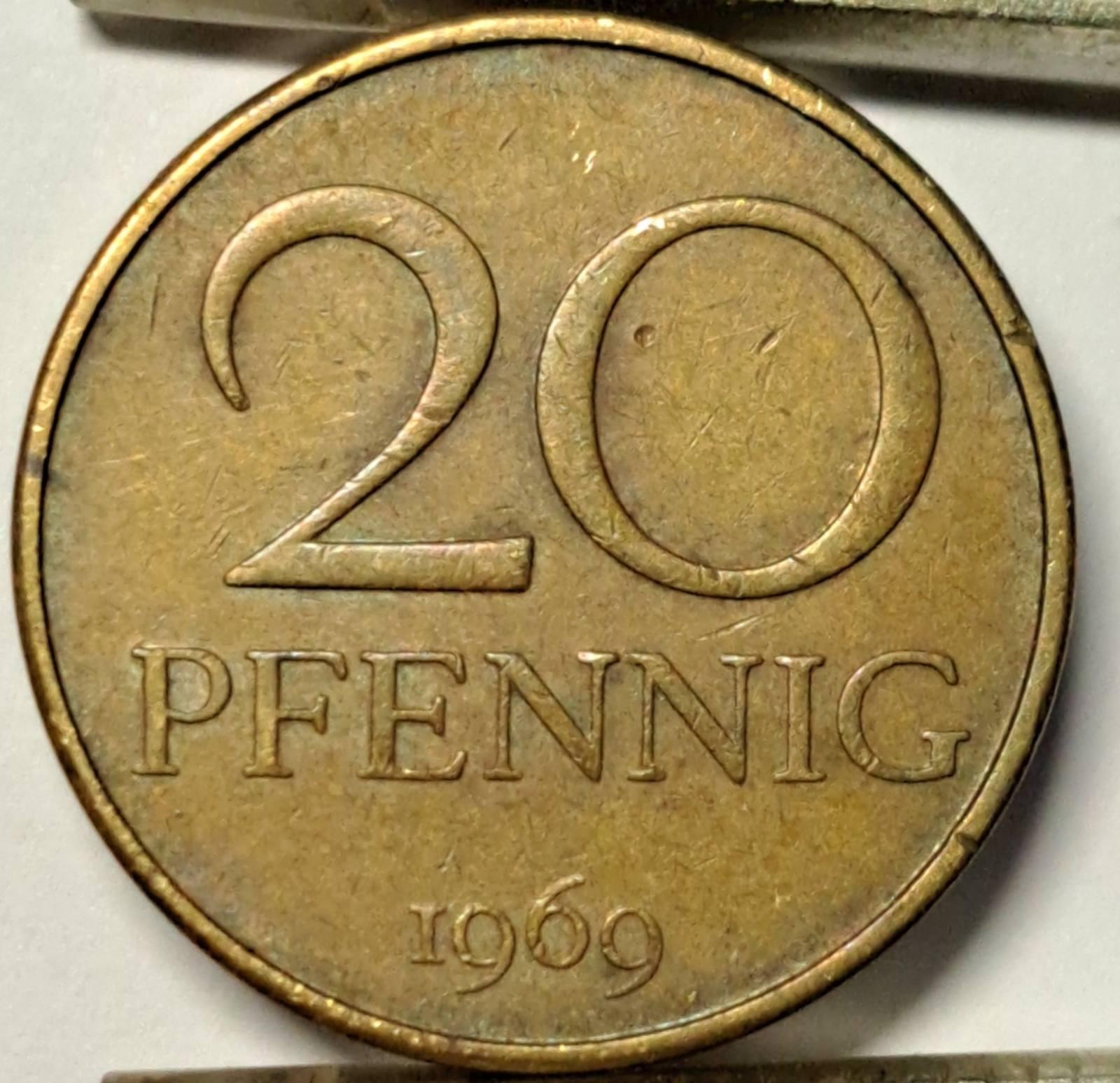 Vokietija 20 pfenigų1969 KM#11 (B20)
