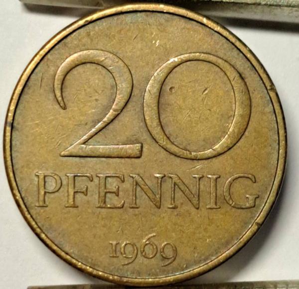 Vokietija 20 pfenigų1969 KM#11 (B20)