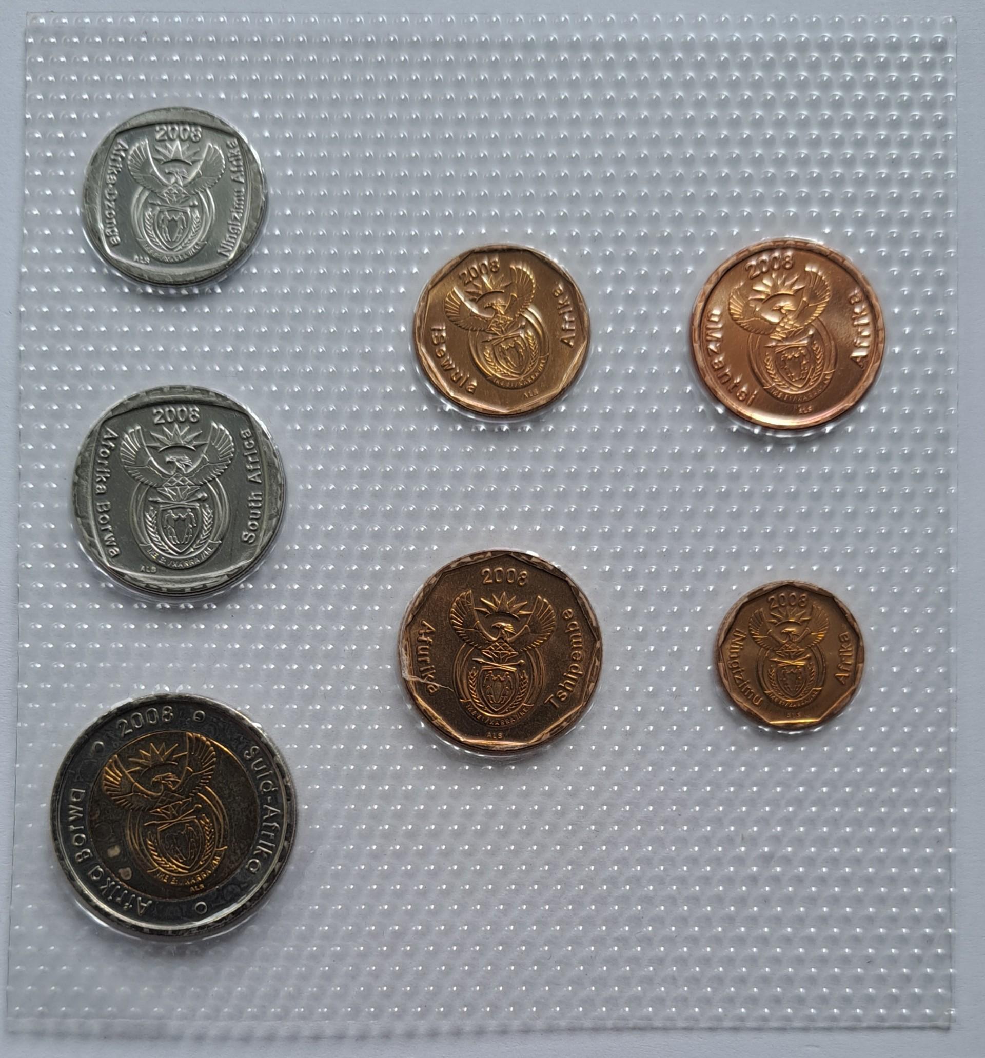 Pietų Afrika setas 2008 UNC (7744)
