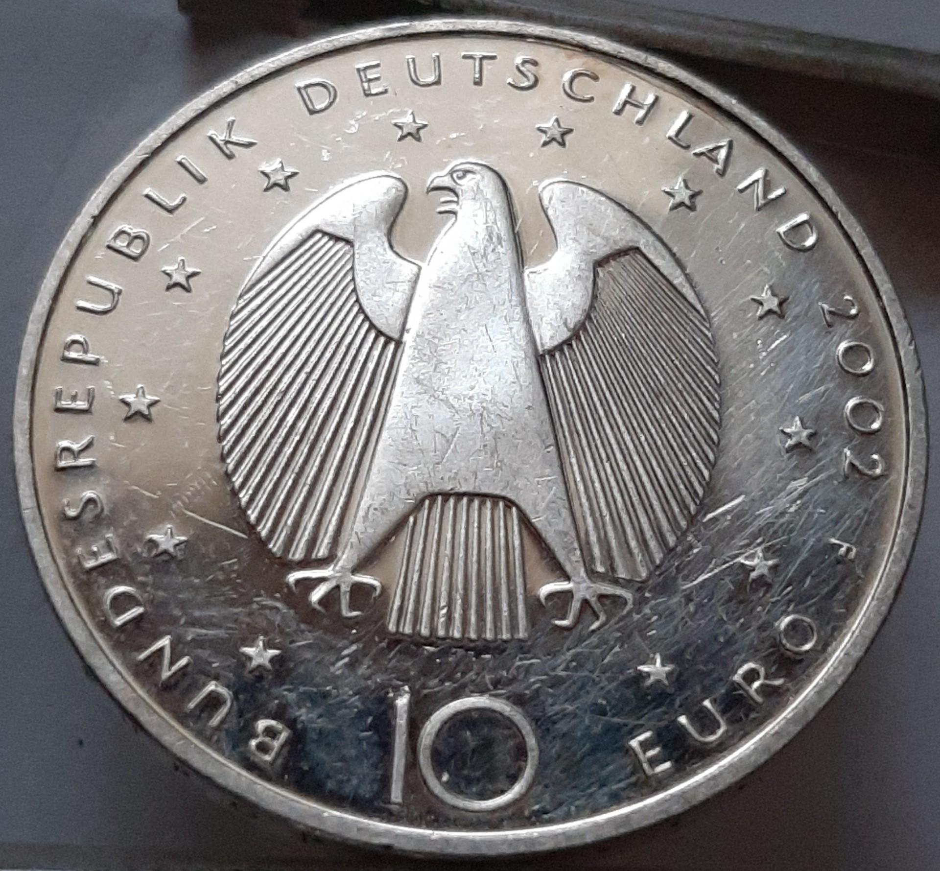 Vokietija 10 eurų 2002 kolekcinė KM#215 (7628)