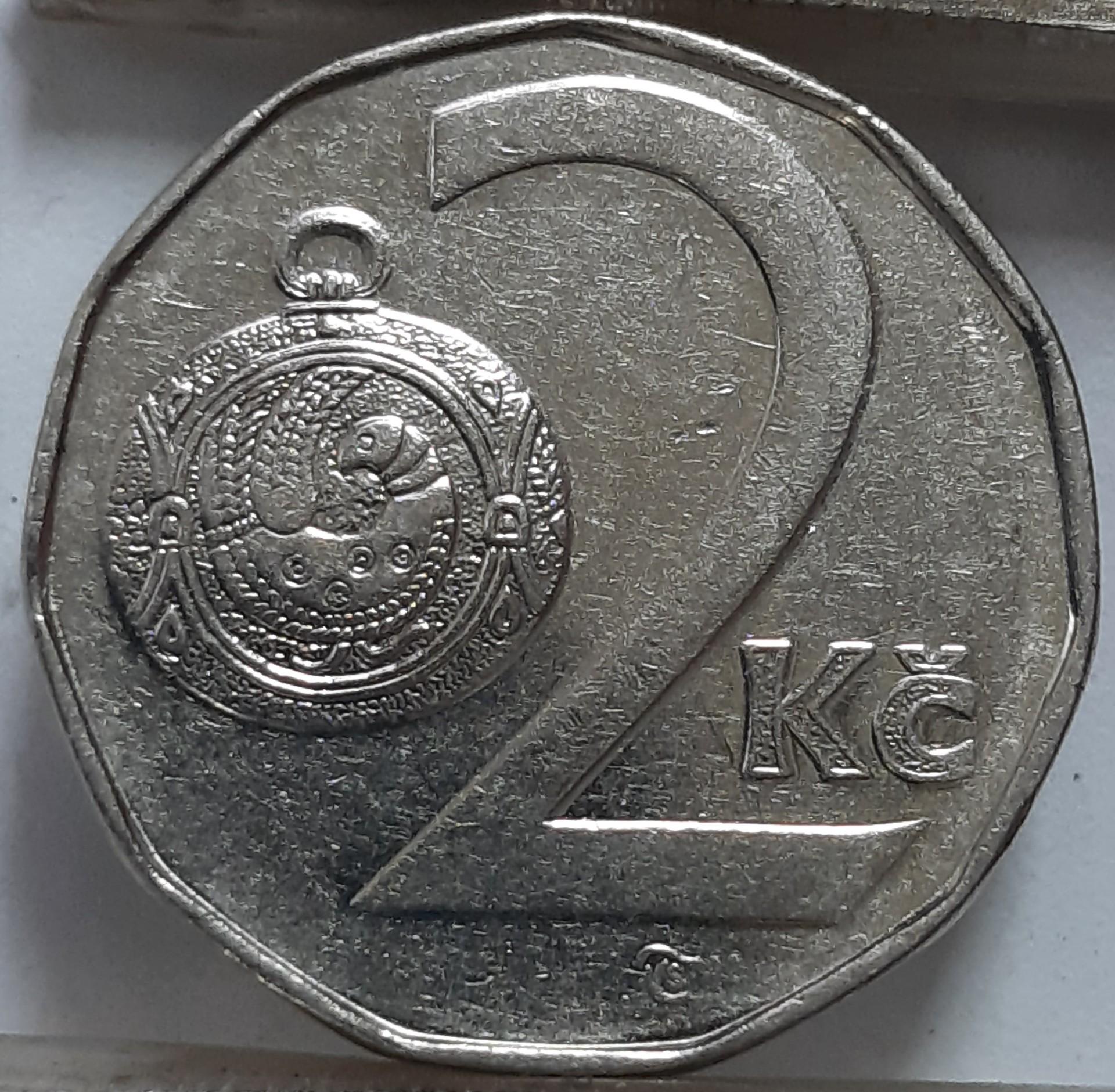 Čekija 2 kronos 1993 KM#9 (7354)