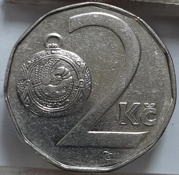 Čekija 2 kronos 1993 KM#9 (7354)