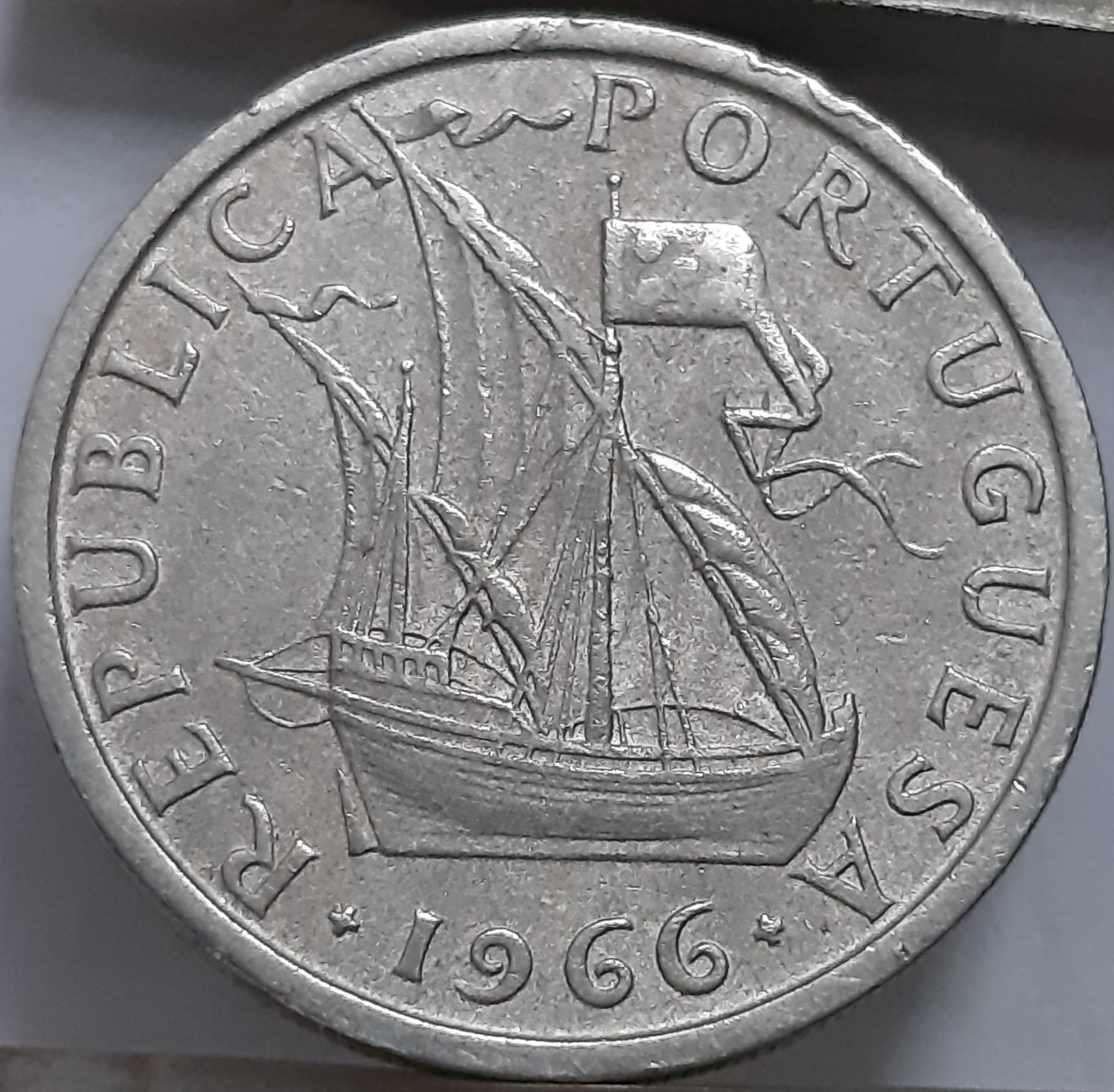 Portugalija 5 eskudai 1966 KM#591 (7329)