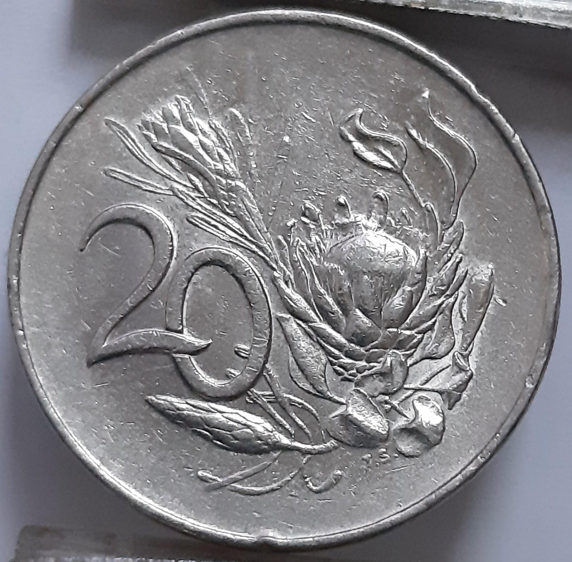 Pietų Afrika 20 centų 1965 KM#69.2 (7728)