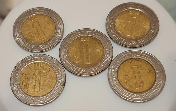 Meksika 5 monetos 1 Peso 2015-2019 KM#603 (C7)