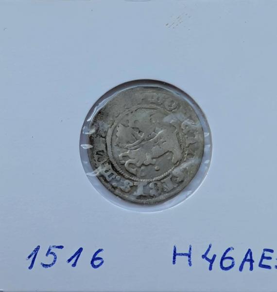 Kupčius aukcionas - Retas Žygimanto Senojo 1516 pusgrašis 
