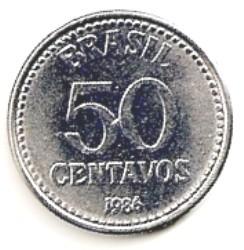 Brazilija. 50 centavų ( 1988 ) AU