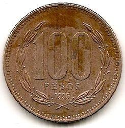 Čilė. 100 pesų ( 1993 ) XF