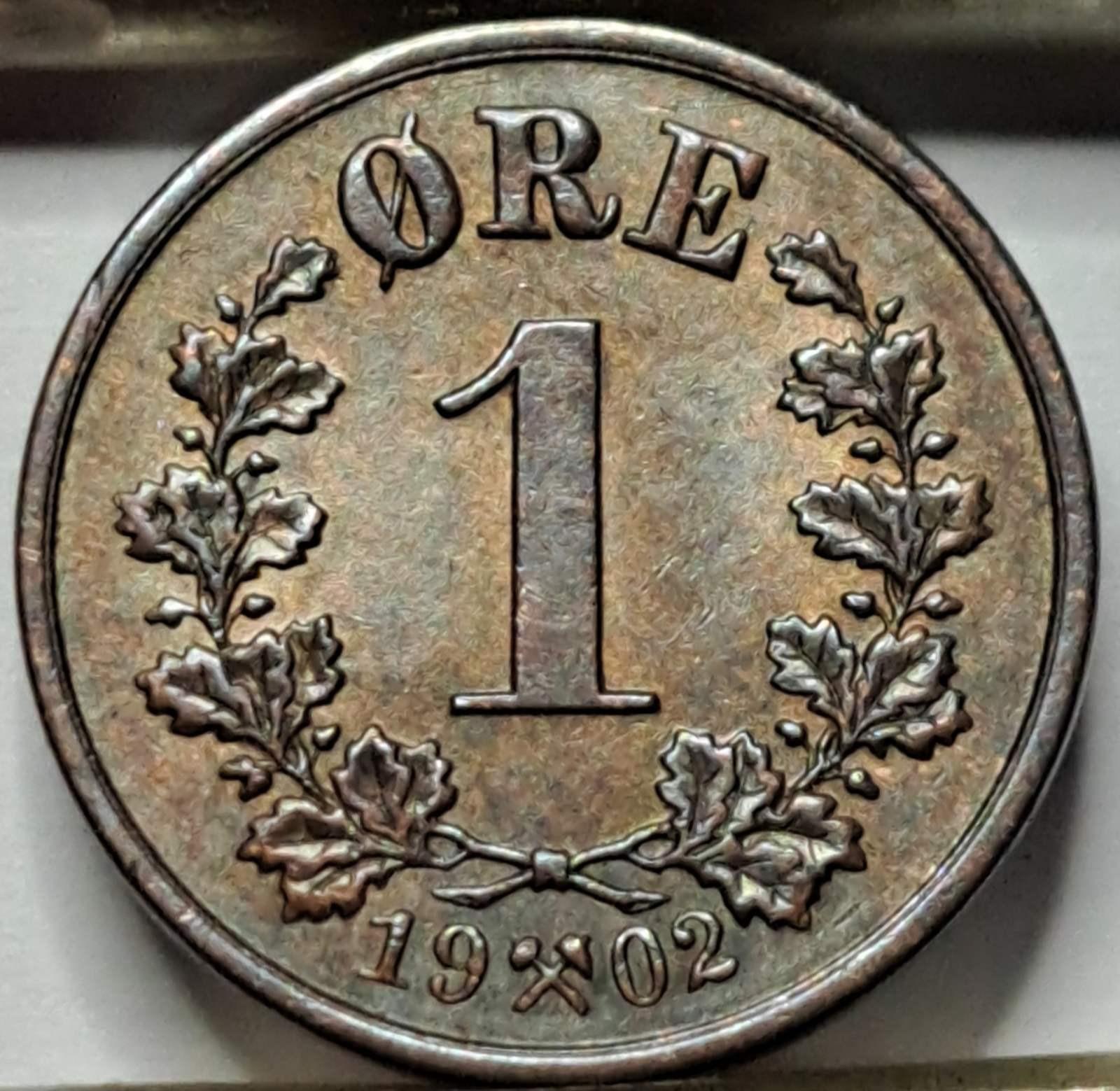 Norvegija 1 Erė 1902 KM#352 (B26)