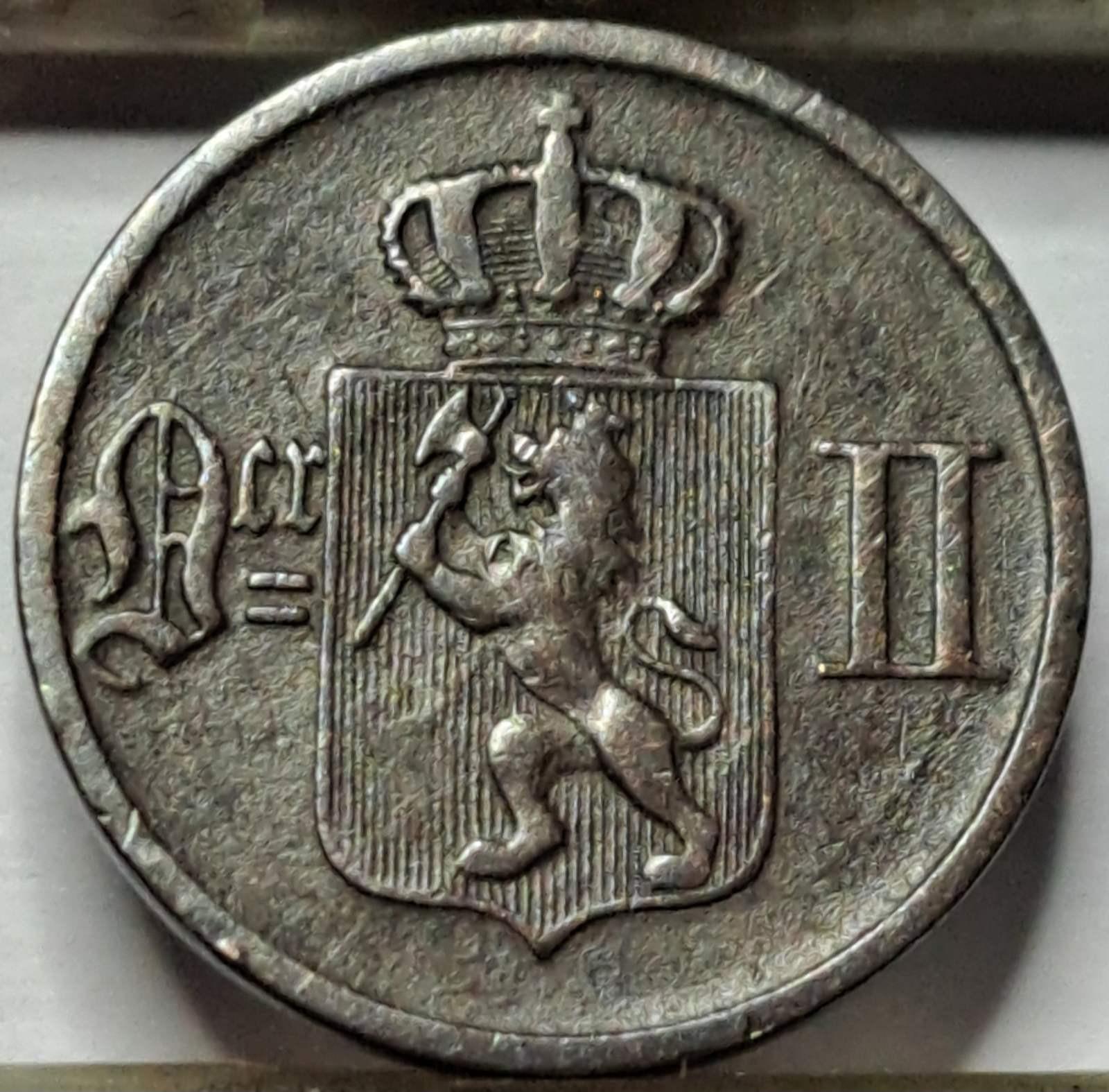 Norvegija 1 Erė 1876 KM#352 (B27)