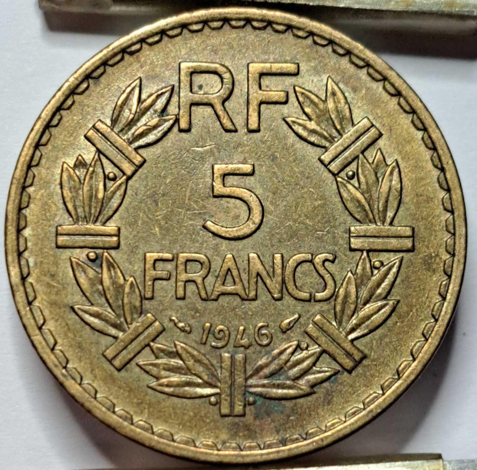 Prancūzija 5 Frankai 1946 N#1189 (B36)