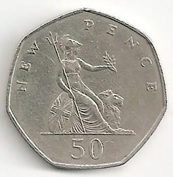 Anglija. 50 naujųjų pensų ( 1981 ) XF