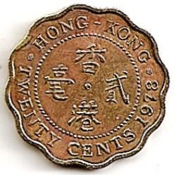 Honkongas. 20 centų ( 1976 ) XF