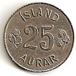 Islandija. 25 aurarai ( 1967 ) XF